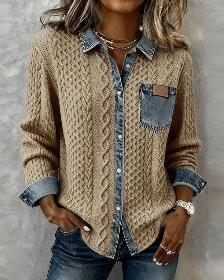 Juliane | Knitted Denim Sweater