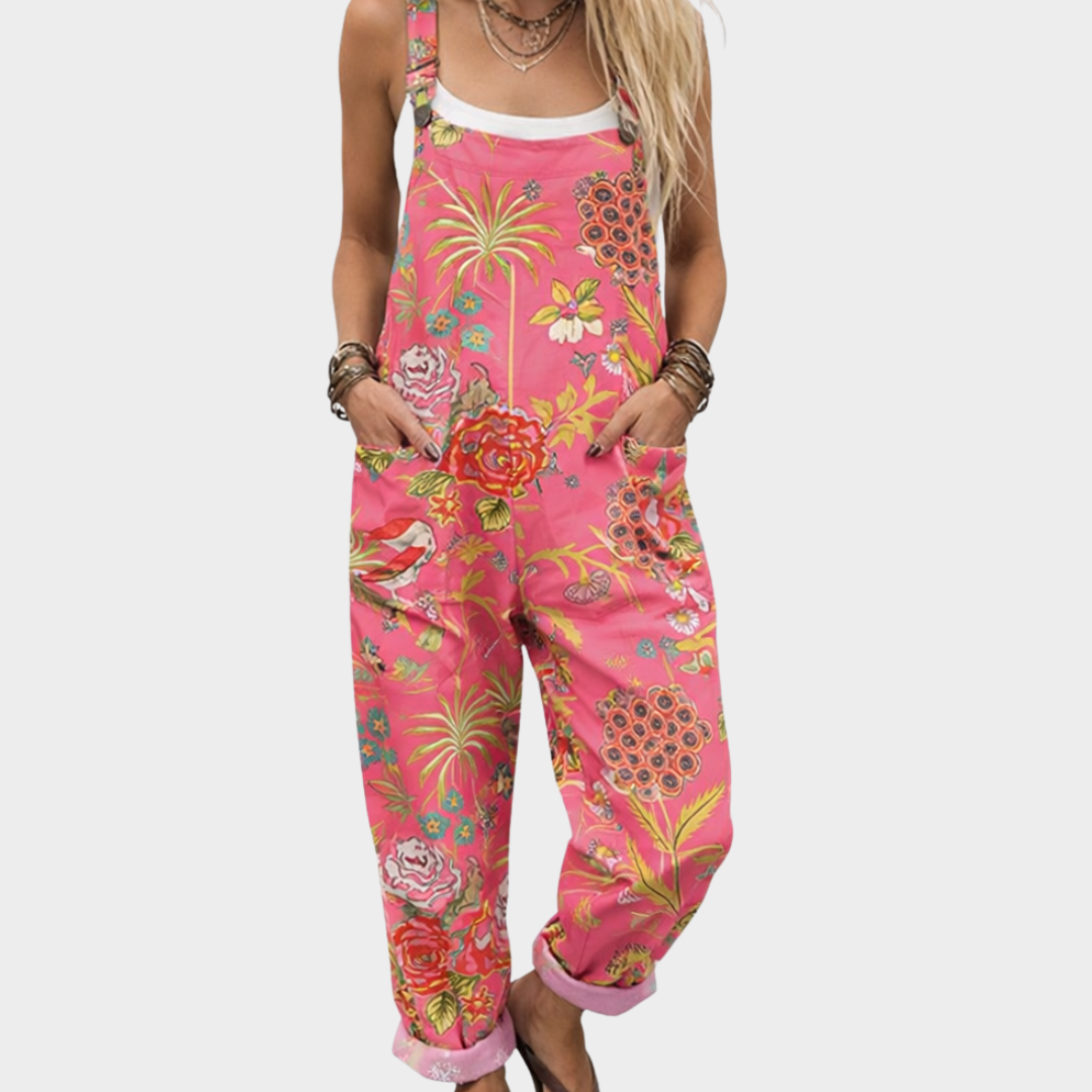 Cozy Printed Overalls