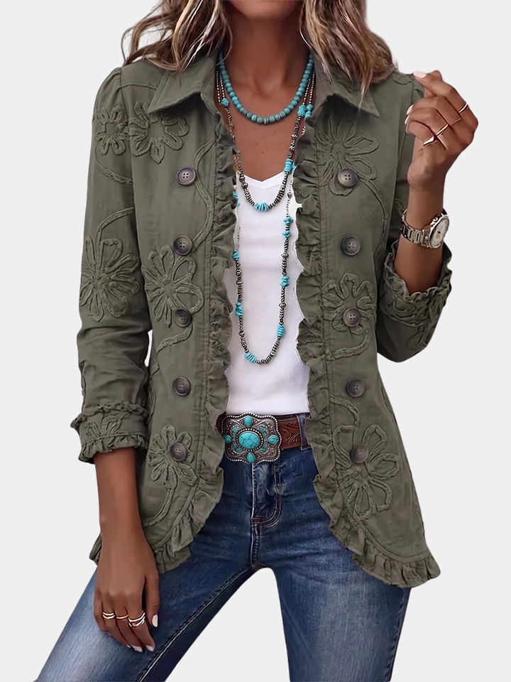 KIMBERLY | FLORAL EMBROIDERED JACKET FOR WOMEN