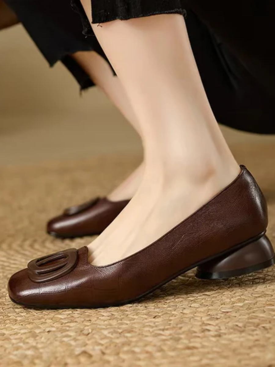 SANDRA | SQUARE TOE FLATS FOR WOMEN