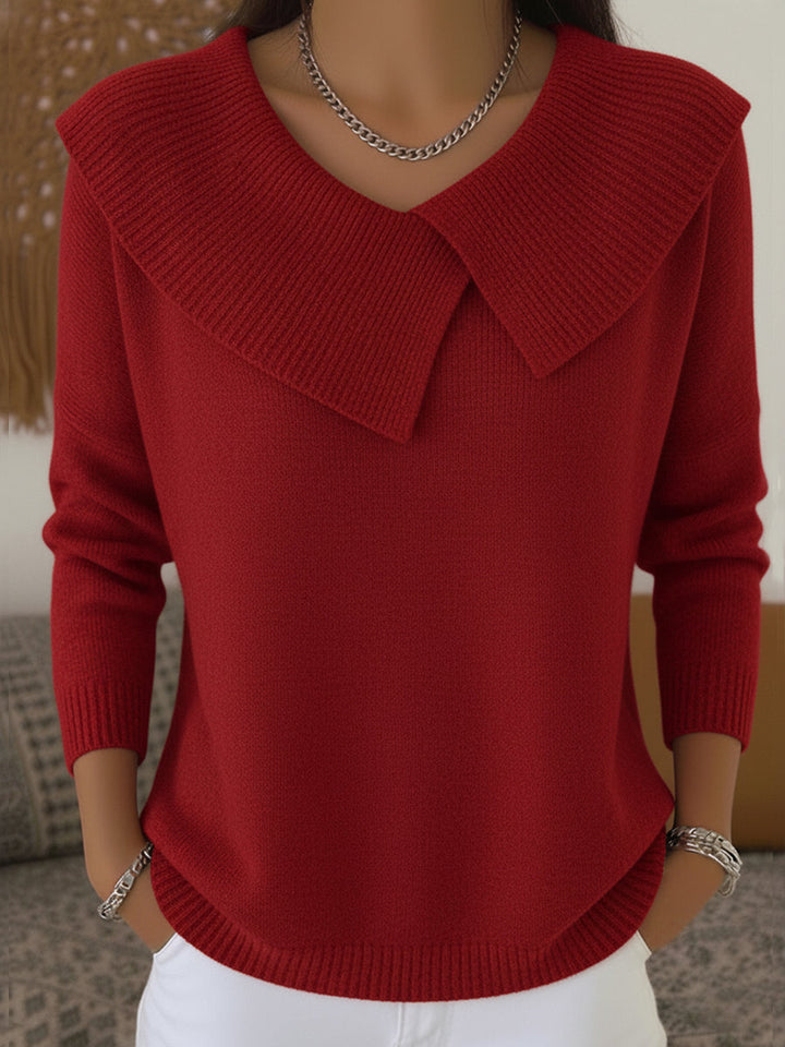 SUNNORA | WARM SWEATER WITH SOFT COLLAR