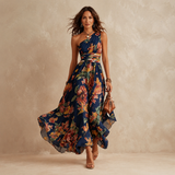 CELESTE | WATERCOLOUR FLORAL MAXI DRESS FOR WOMEN