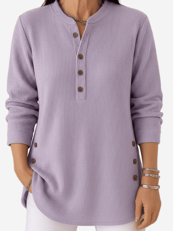 Harperly – Long Sleeve Solid Knit Sweater