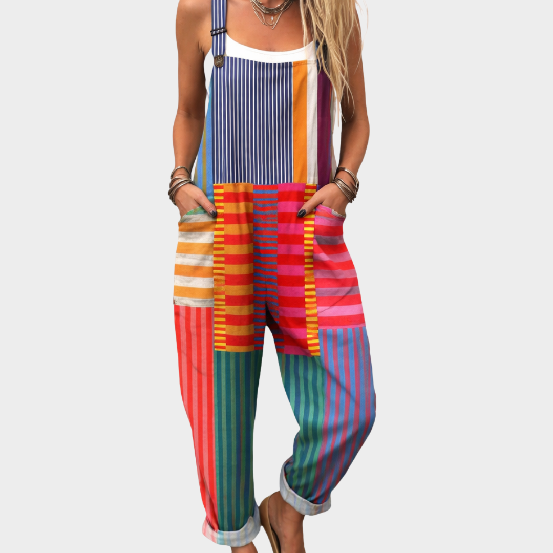Cozy Printed Overalls