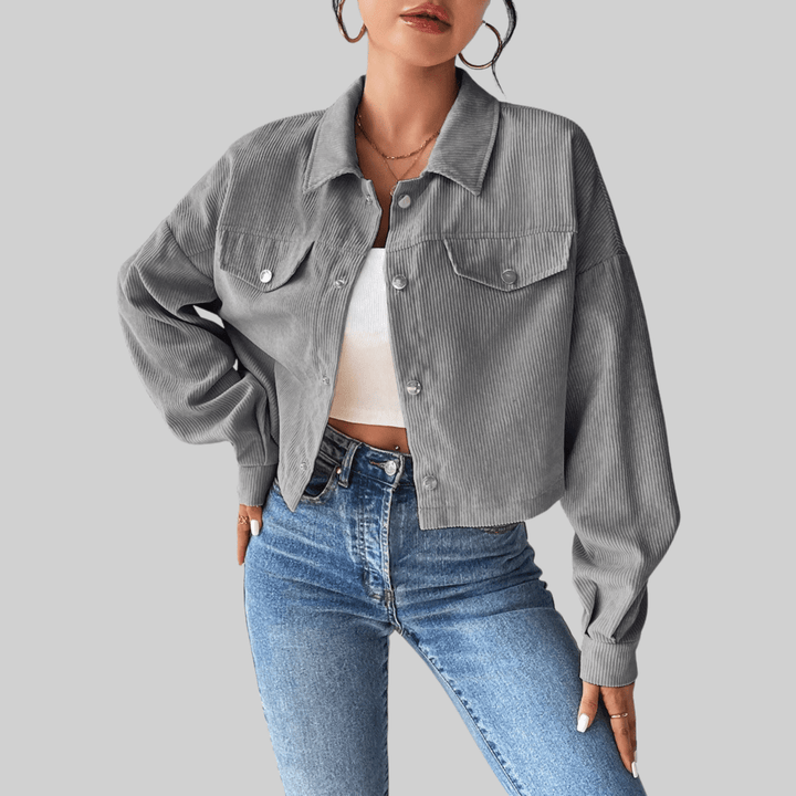 ESTRELLA™ – Classic Collared Button-Front Jacket