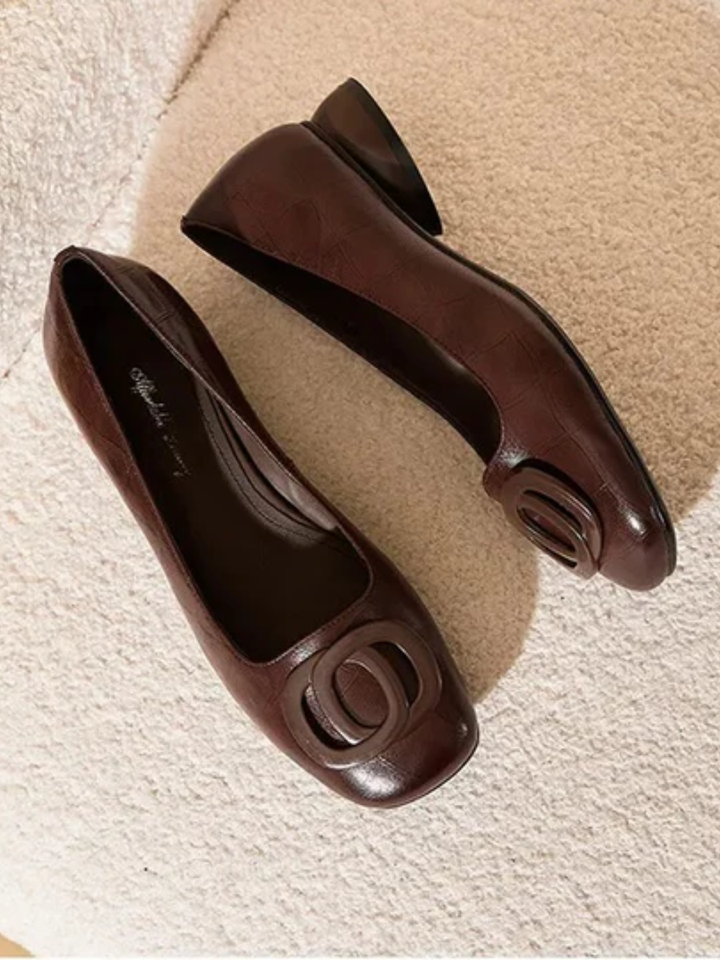 SANDRA | SQUARE TOE FLATS FOR WOMEN