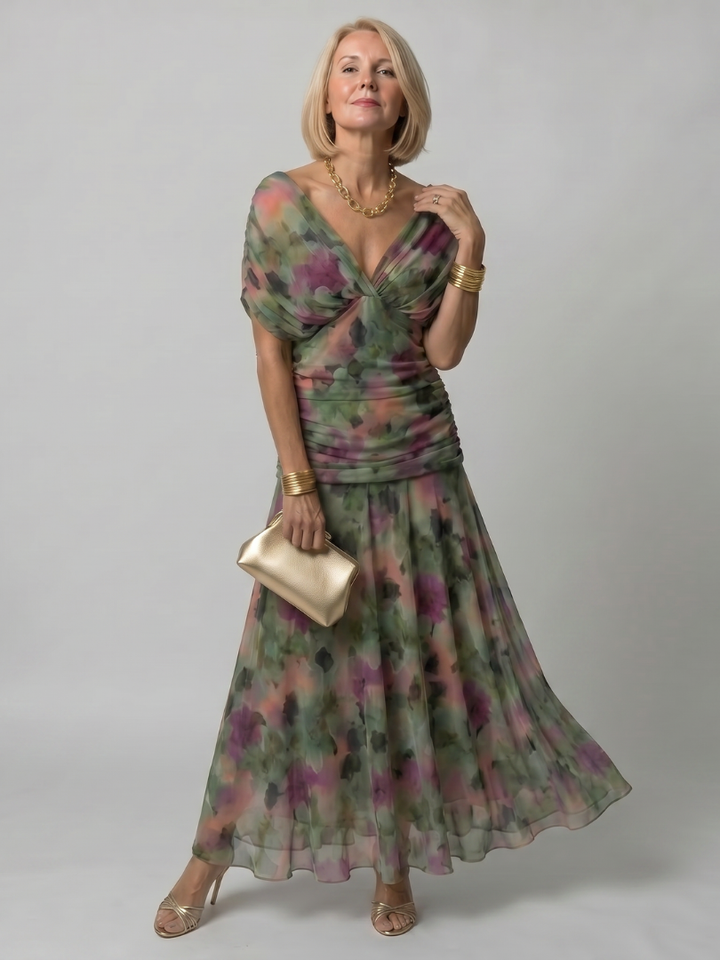 Ellis & Johnson™ | Off Shoulder Flow Midi Dress