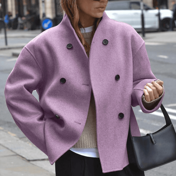 BINI™ - Cozy Long Sleeve Stand Collar Coat