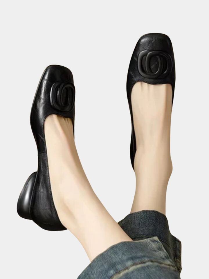 SANDRA | SQUARE TOE FLATS FOR WOMEN