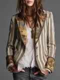 ANA | STRIPED STATEMENT BLAZER FOR WOMEN