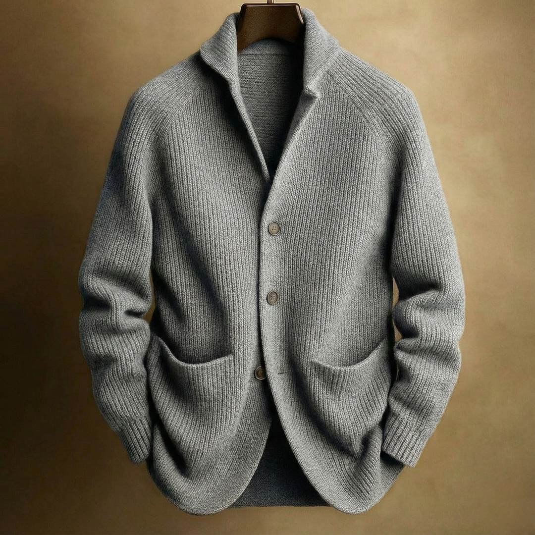 MARK | RIBBED WOOL CARDIGAN FOR MEN