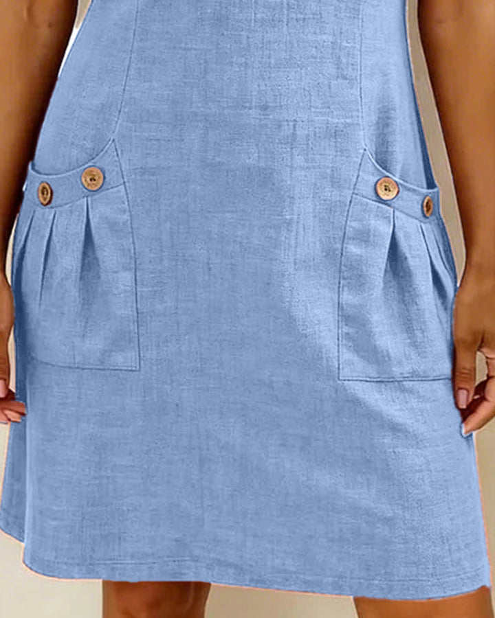 Lia | Cotton Dress with Zip Pocket