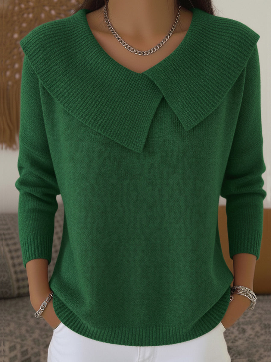 SUNNORA | WARM SWEATER WITH SOFT COLLAR