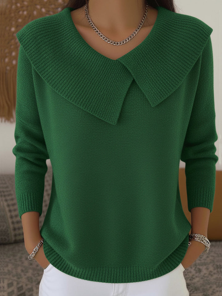 SUNNORA | WARM SWEATER WITH SOFT COLLAR