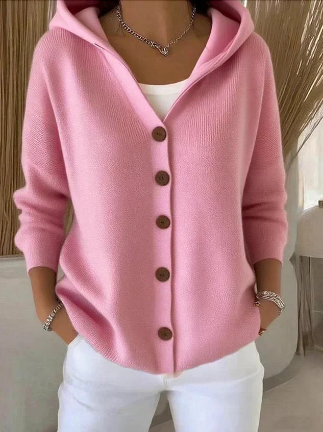 DARIENNE | HOODED BUTTON-UP CARDIGAN FOR WOMEN