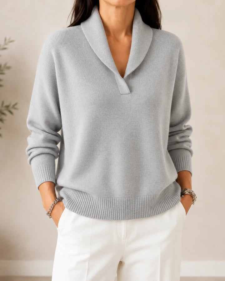 ANTONINE - SOFT V-NECK JUMPER FOR WOMEN