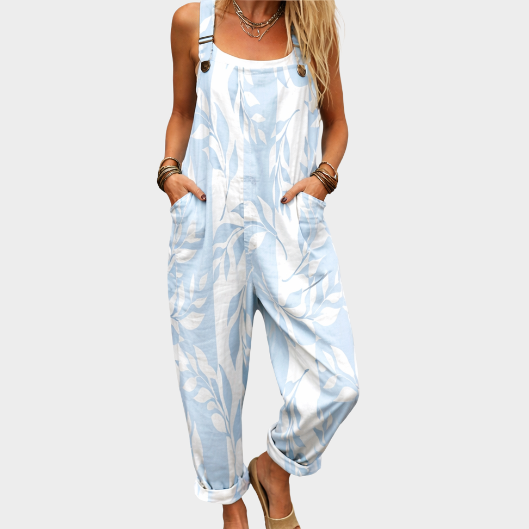 Cozy Printed Overalls