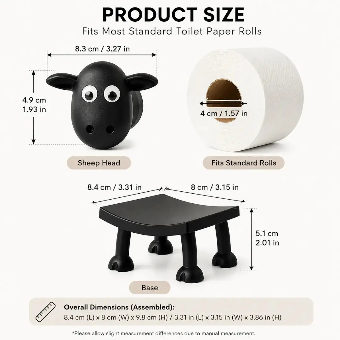 Shaggy Sheep Toilet Roll Holder™ | Give Your Bathroom Character