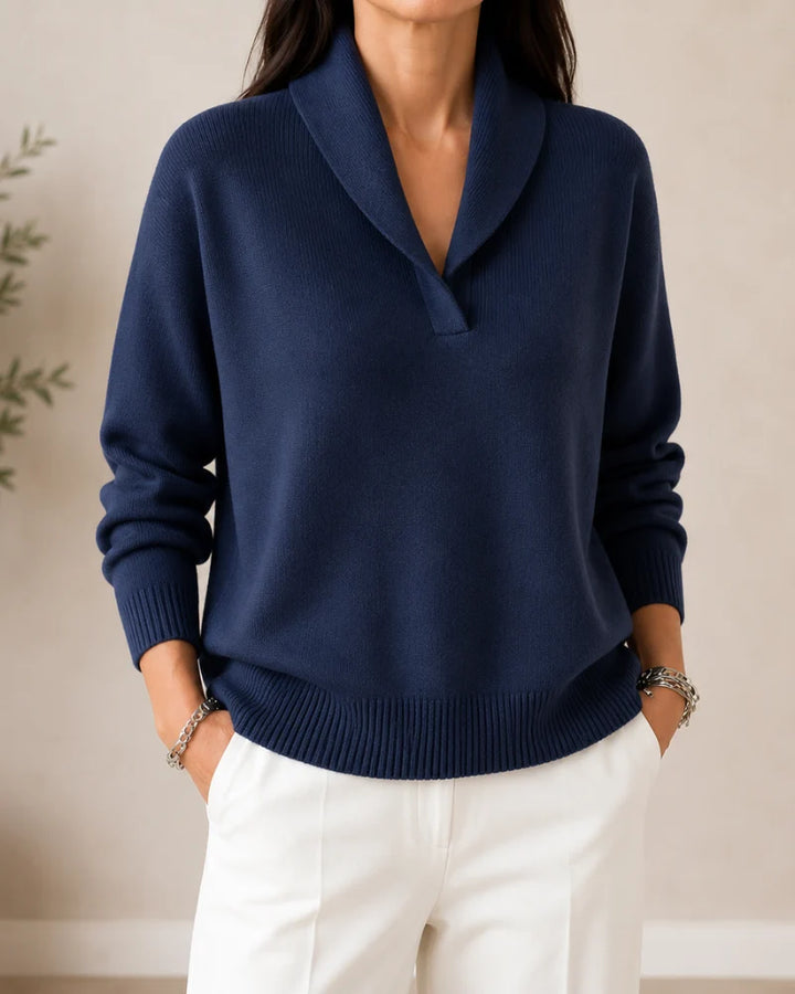 ANTONINE - SOFT V-NECK JUMPER FOR WOMEN