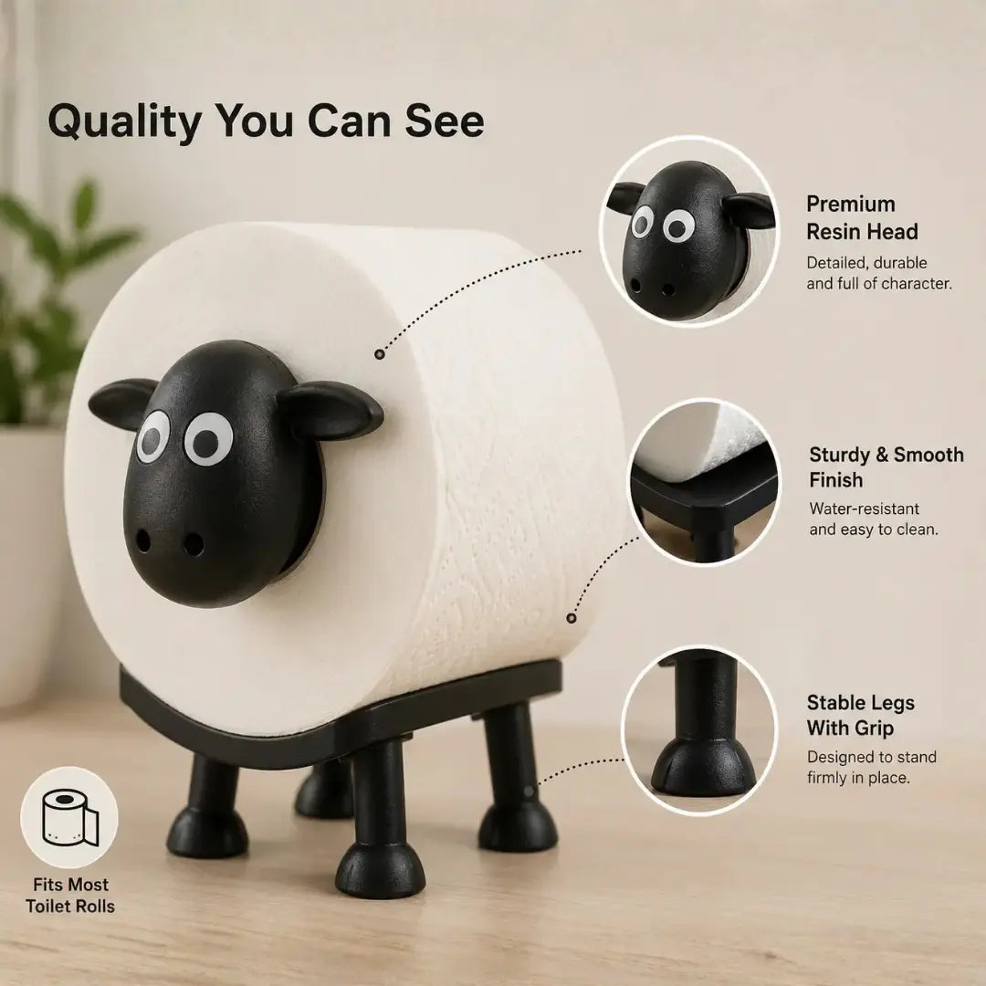 Shaggy Sheep Toilet Roll Holder™ | Give Your Bathroom Character