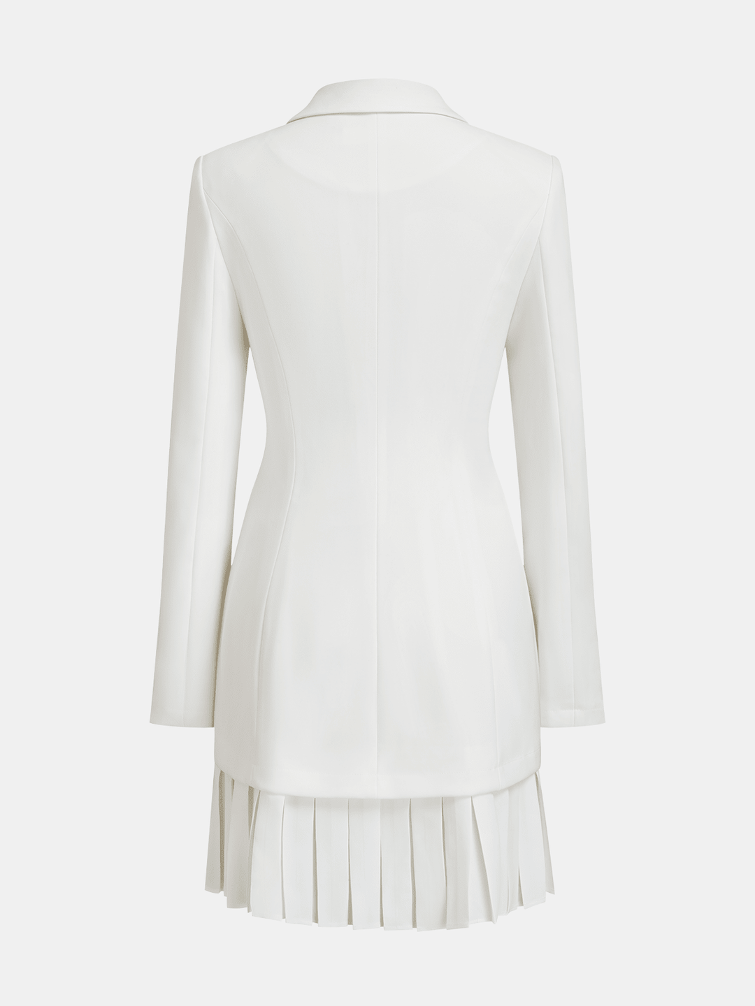 Pleated Hem Tailored Blazer Mini Dress