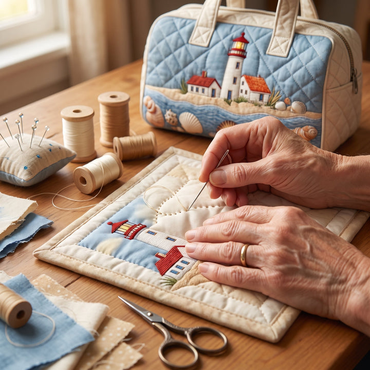 Seaside Glow Quilted Duffle Bag