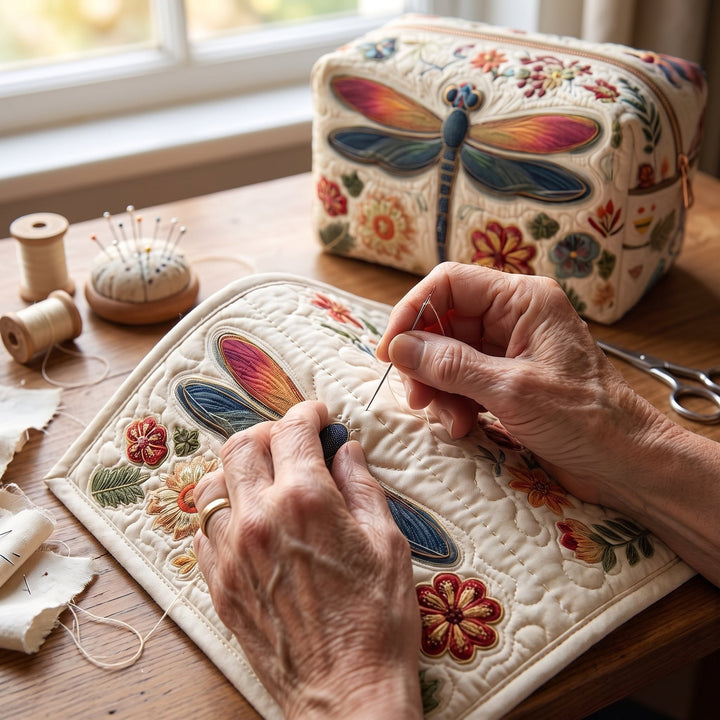 Breeze Catcher Quilted Makeup Bag