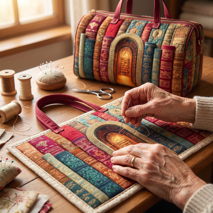 Hidden Library Quilted Duffle Bag