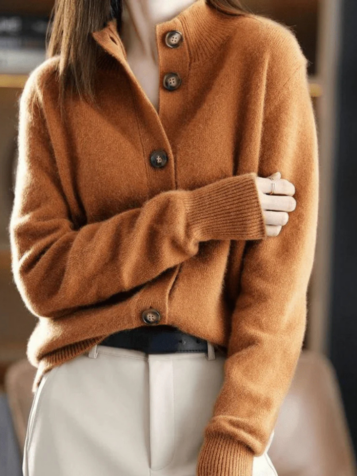 SOFIA | BUTTON FRONT KNIT CARDIGAN FOR WOMEN