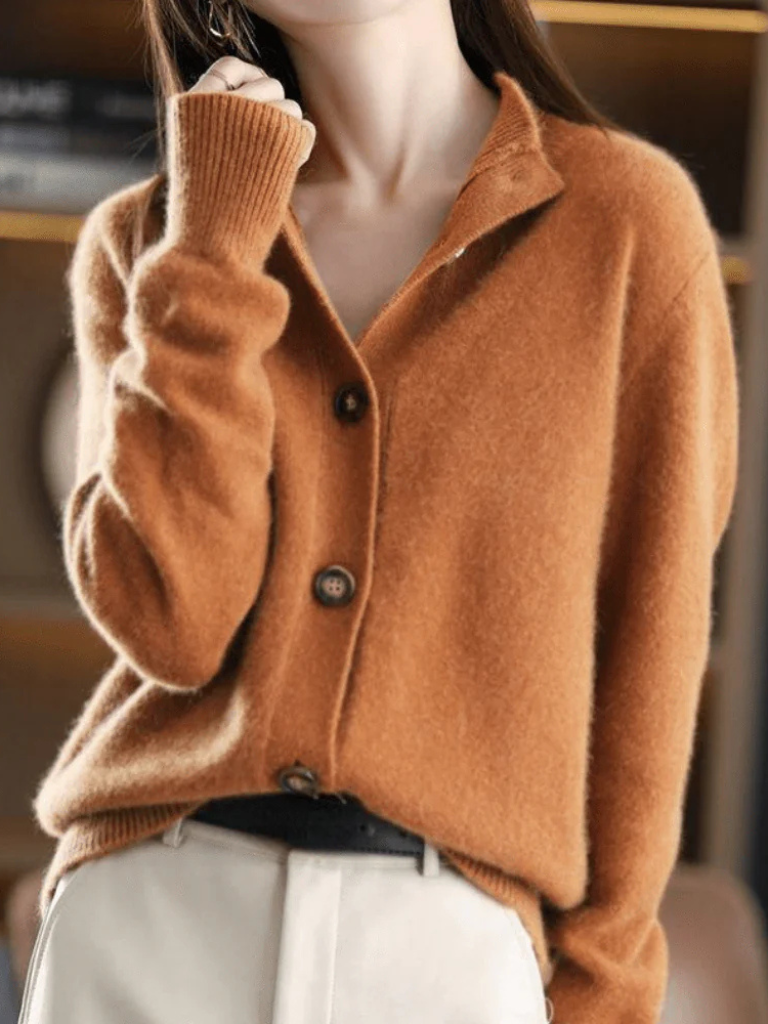 SOFIA | BUTTON FRONT KNIT CARDIGAN FOR WOMEN