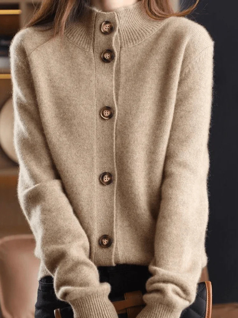 SOFIA | BUTTON FRONT KNIT CARDIGAN FOR WOMEN