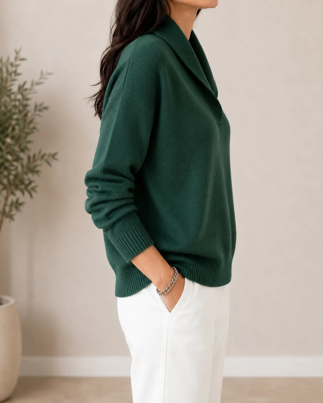 ANTONINE - SOFT V-NECK JUMPER FOR WOMEN