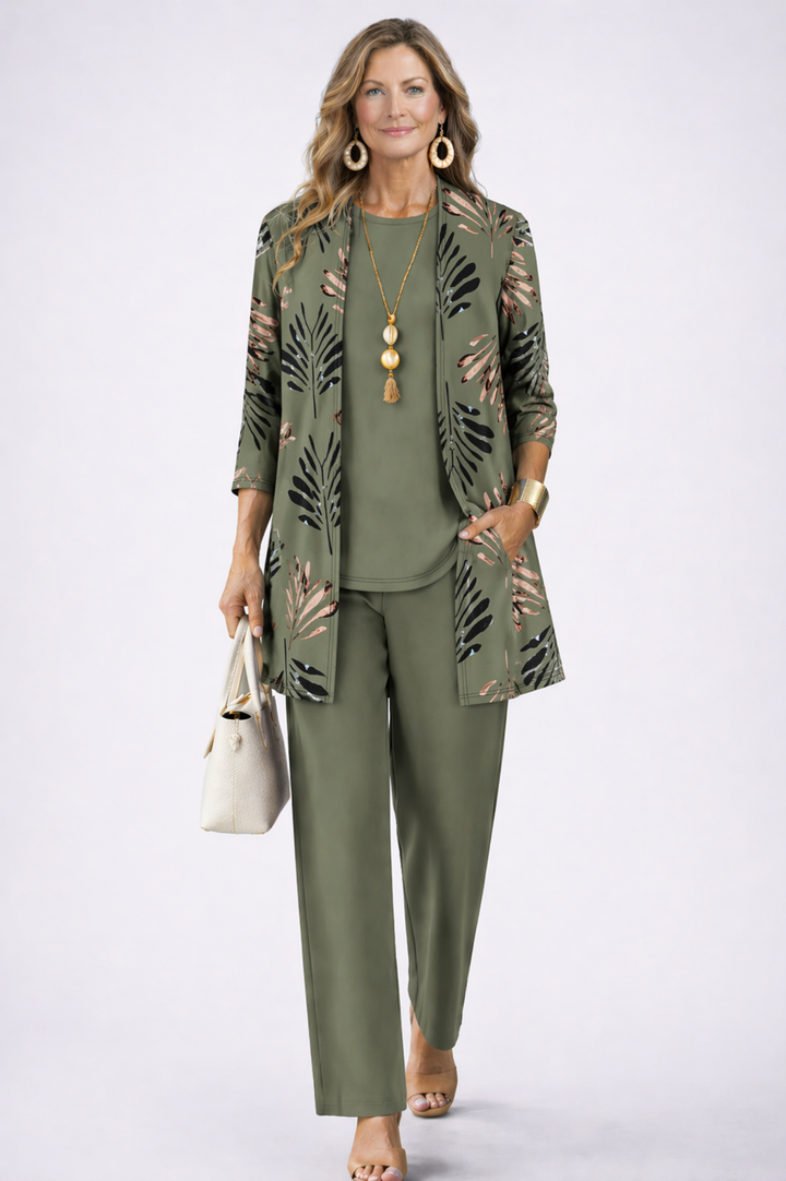 ELENA | THREE-PIECE WIDE-LEG SET FOR WOMEN