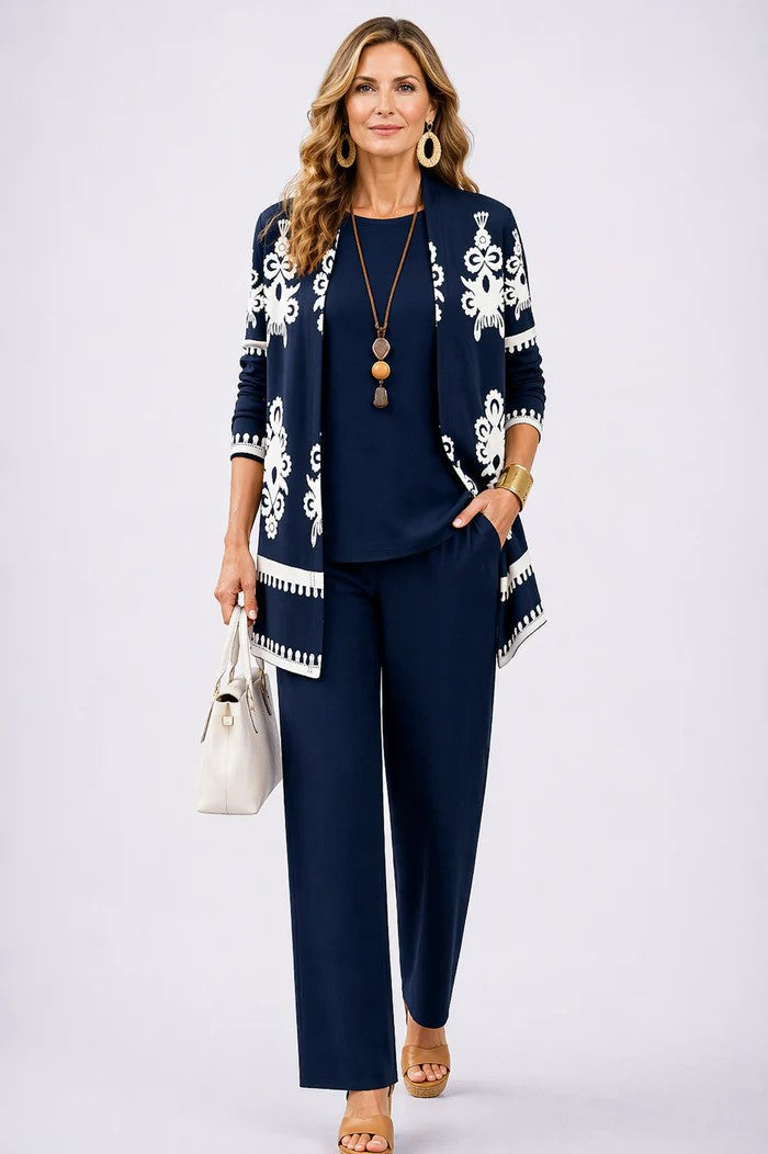 ELENA | THREE-PIECE WIDE-LEG SET FOR WOMEN