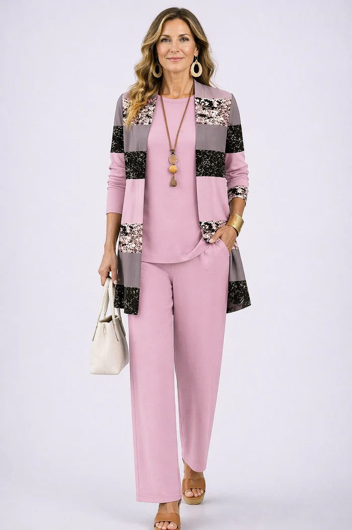 ELENA | THREE-PIECE WIDE-LEG SET FOR WOMEN