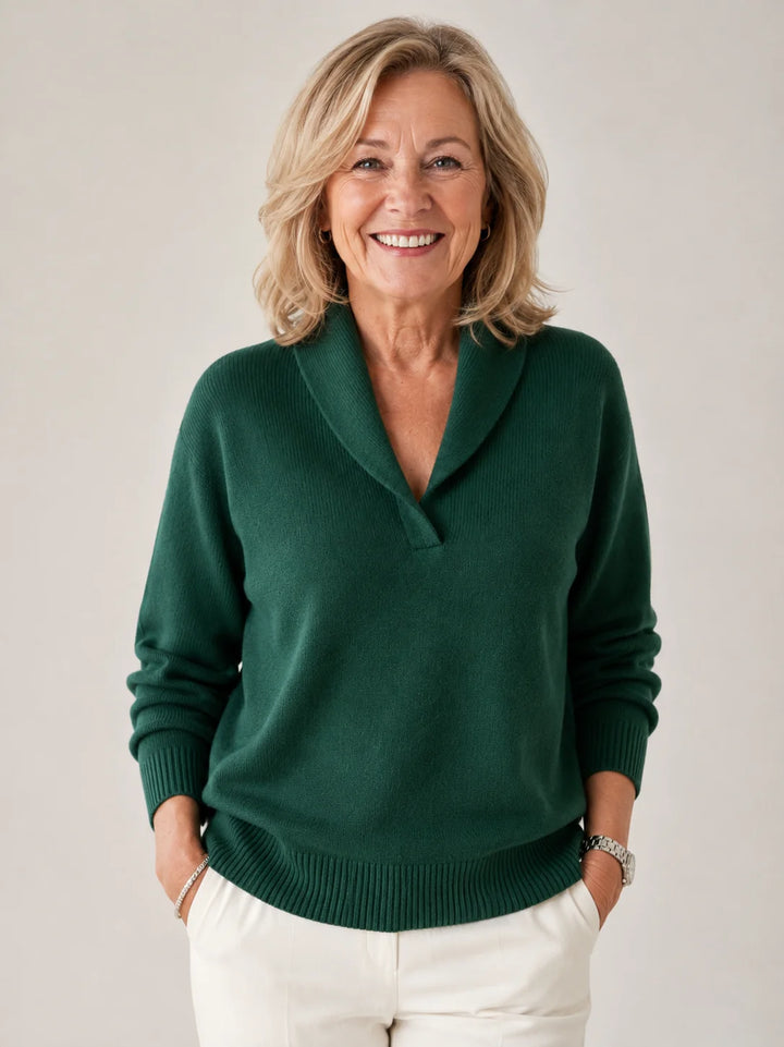 ANTONINE - SOFT V-NECK JUMPER FOR WOMEN