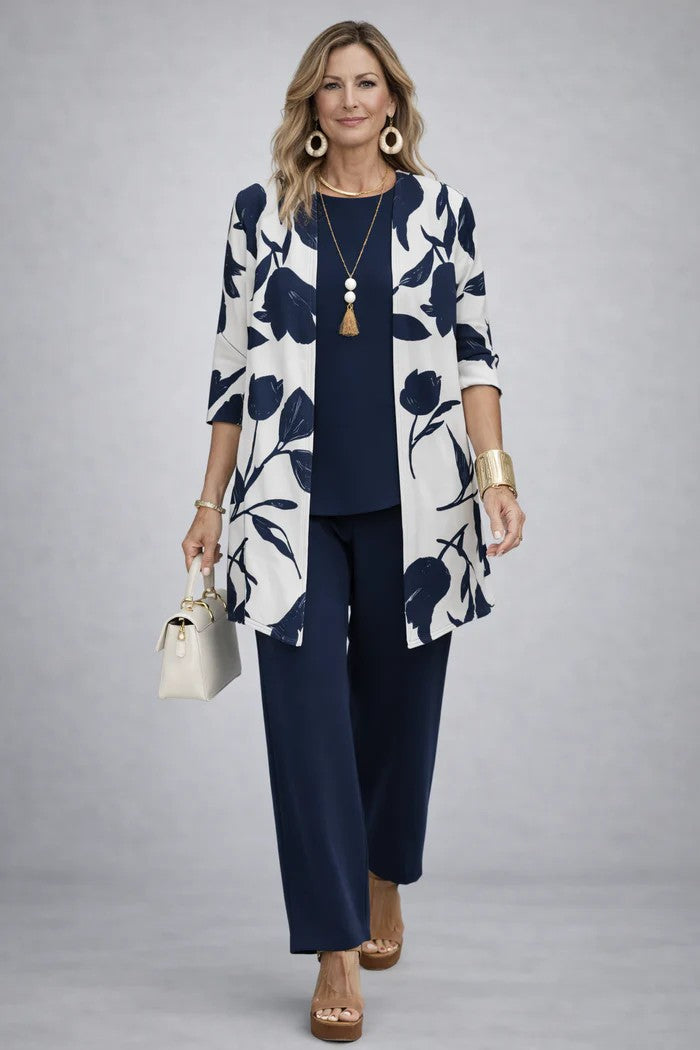 ELENA | THREE-PIECE WIDE-LEG SET FOR WOMEN