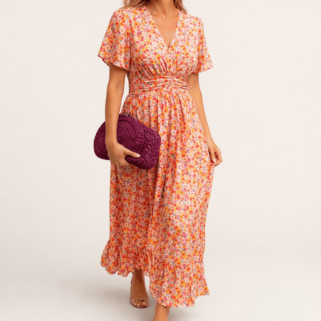 FAITH™ | Elegant Long Dress With Flowers