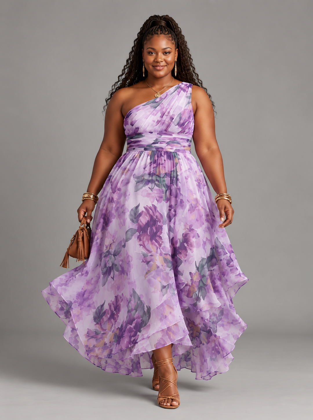 Celeste | One-Shoulder Floral Maxi Dress
