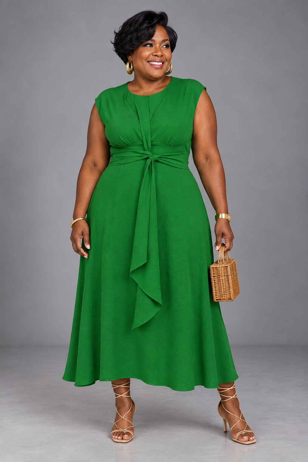 Dami | Belted A-Line Midi
