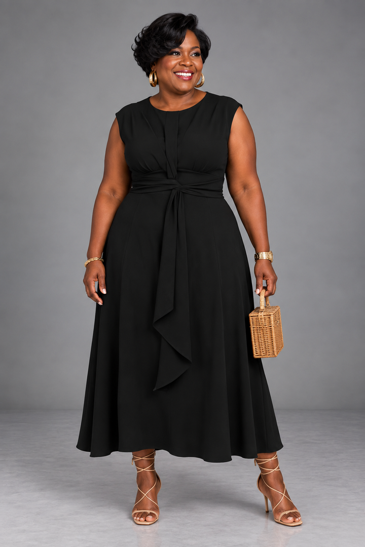 Dami | Belted A-Line Midi