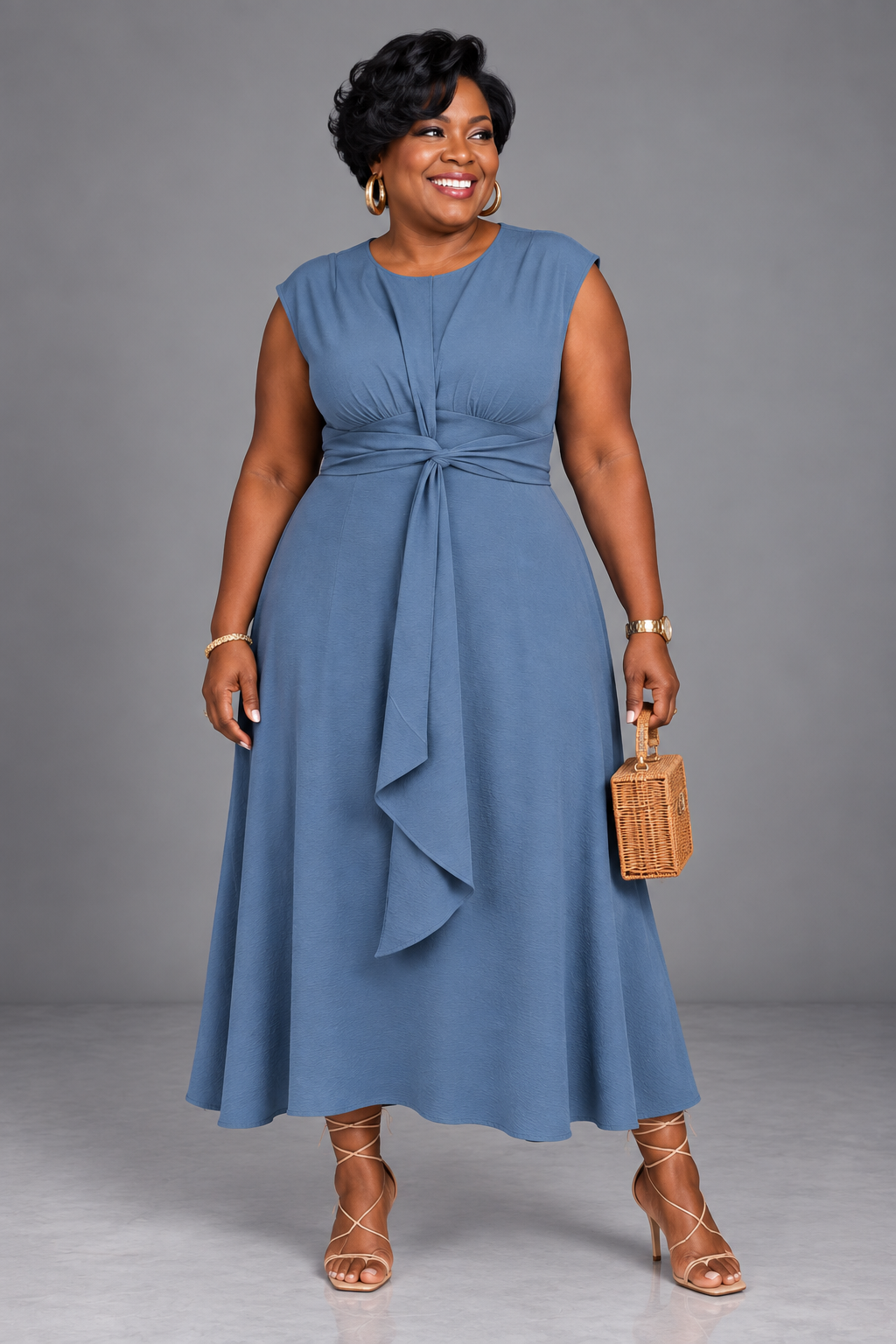 Dami | Belted A-Line Midi