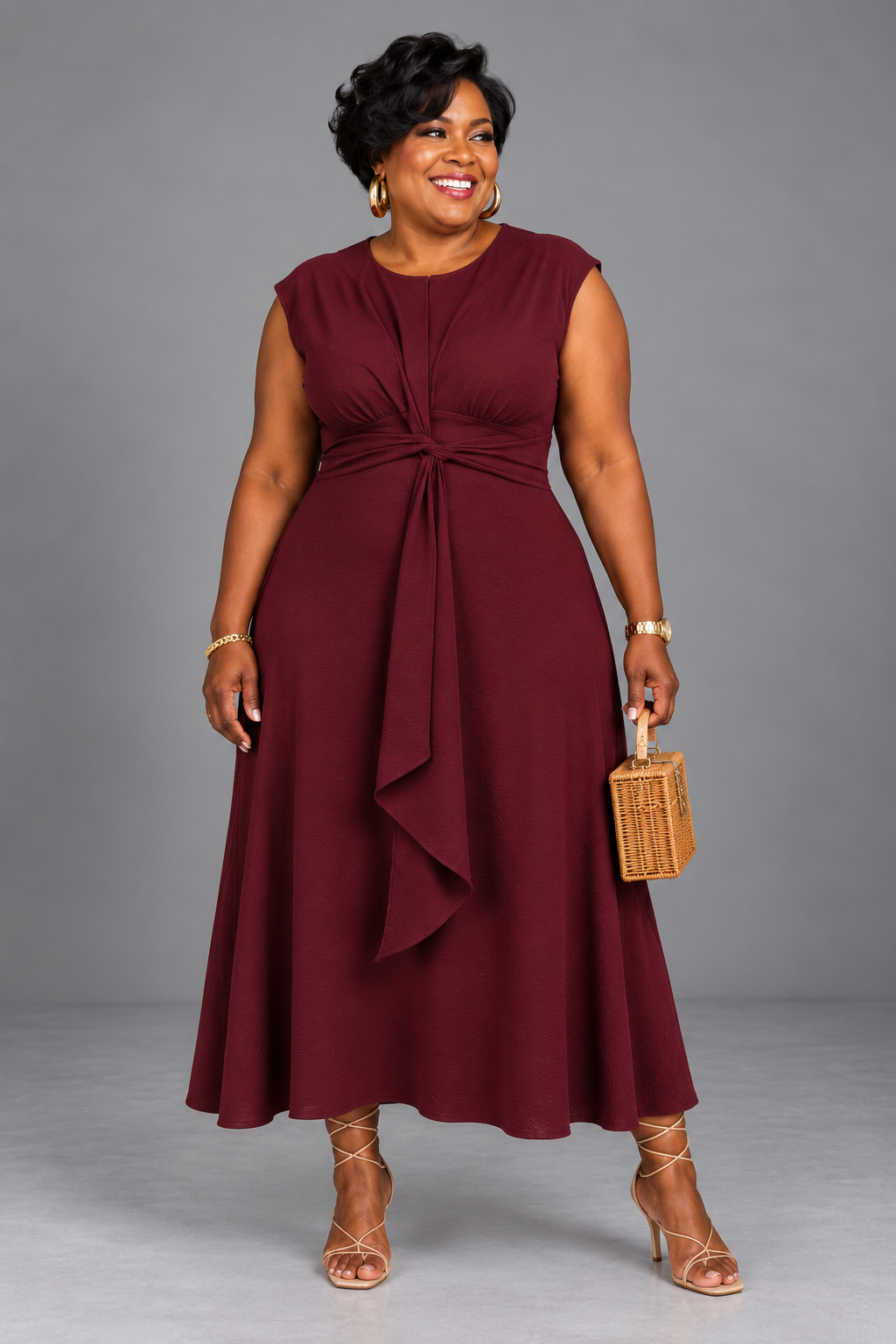 Dami | Belted A-Line Midi