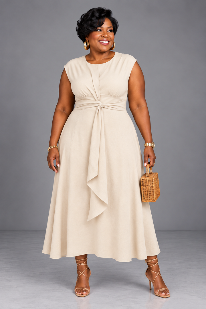Dami | Belted A-Line Midi