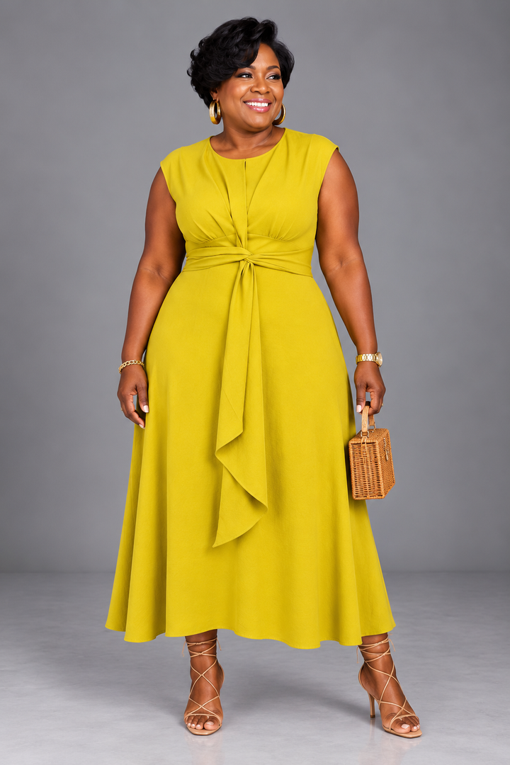 Dami | Belted A-Line Midi