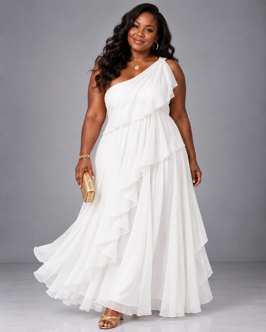 Simi | Cascading Ruffle Maxi Dress