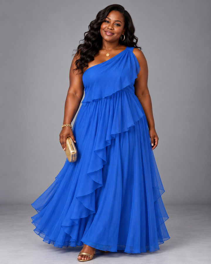 Simi | Cascading Ruffle Maxi Dress