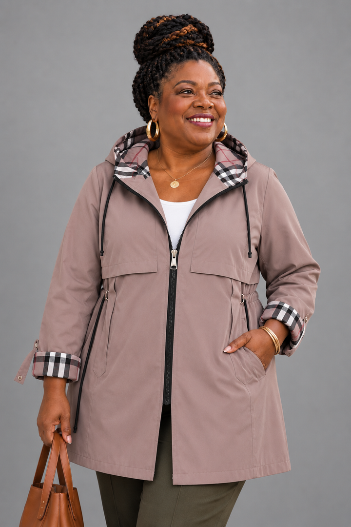 Yvonne | Hooded Zip Coat