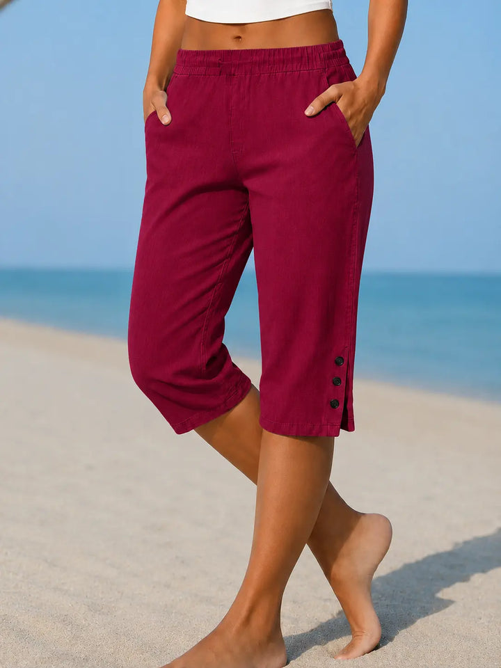 Delphia | Calf-Length Capri Trousers