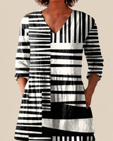 Quinn | Long Blouse with a Striking Pattern